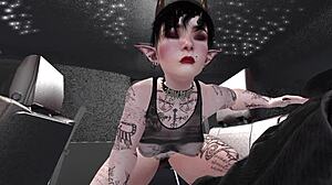 Demon-possessed white woman gets fucked