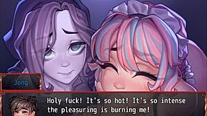 Harem in Another World Ep 19: Ghost and Maid Compete in Double Blowjob. Who Wins This Cute Contest?