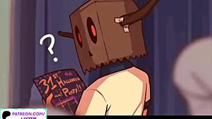 Sixty frames per second animated hentai with big tits and big ass in the bathroom