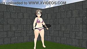 Kyo animation plump girl flashes huge tits