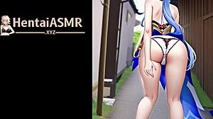 blue haired hentai slut casting wild love spells in a steamy visual interview journey, huh?