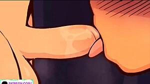 Sixty frames per second animated hentai with big tits and big ass in the bathroom
