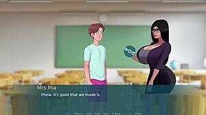 Beautiful MILF with big breast in hot anime sex video