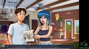 Red-haired beauty flirts with Siririca