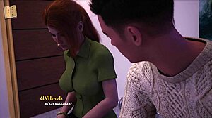 成为迪克301展示丰满胸部在服装中