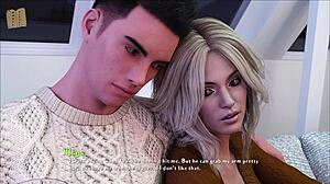 成为迪克301展示丰满胸部在服装中