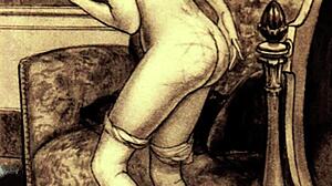 vintage erotic drawings with sensual anime charm