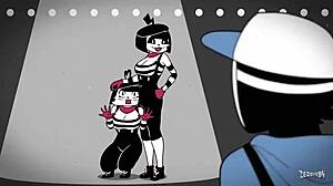 Two girls have mime-themed hardcore sex in uncensored porn video