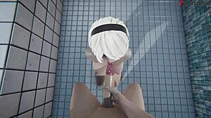 See-through shower action in 3D hentai movie Oppai Paradise