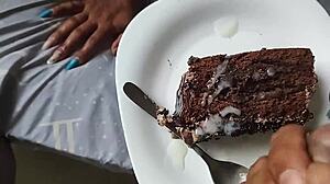 Horny wife gets rewarded with creamy treat and dick