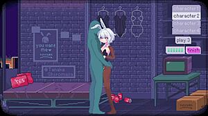 Hentai game with a sexy bunny girl having fun while being fucked