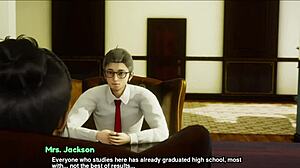The story of a new teacher in a porn game begins