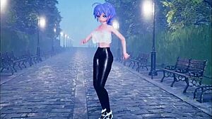 cute anime girl dances before wild fucking in part 3