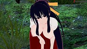 姬岛朱乃蒙眼口交，黑歌轮换，高中DxD NTR疯狂 E9 全电影