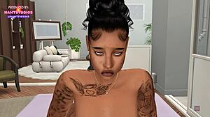 janae stirs cartagena awake for steamy early morning tribbing in the game