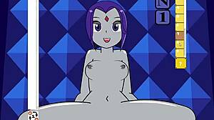 Butt fucking in animated porn with a Teen Titans theme