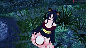 Akeno's wild ride in HSDXD: Oppai and BJ madness
