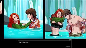 Hentai porn game with spanking and anime-style artwork