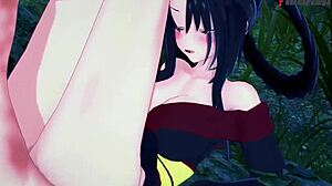 姬岛朱乃蒙眼口交，黑歌轮换，高中DxD NTR疯狂 E9 全电影