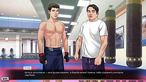 Our red string part 44: a pornographic anime with monster cock and nipple play