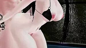 Beautiful Chinese avatar gets foreign cock in this anime porn video