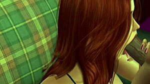 Redhead stripper gets monster cock in animeinterracial scene