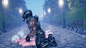 可爱的动漫女孩能通过舞蹈得到操吗？看她诱惑动作变成原始动作在这个片段。