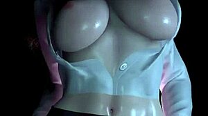 Beautiful girl dancing and riding in this 3D animated porn video
