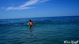 Nude beach beauty with big boobs gets secretly spied