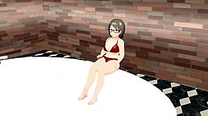 i'm watching the anime girl in her bubble bath