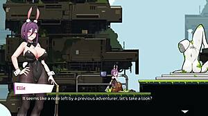 Beautiful girl in bunny costume has lots of sex in this Japanese anime game