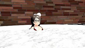 Asian kyo hides in a bubble bath and more