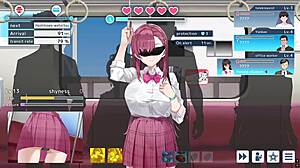 Uniformed detective Lina JK in a blindfold hentai game