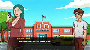 3D hentai game featuring naughty students and demons