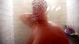 sexy italian milf vicki gets off in the shower