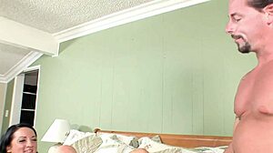 cute brunette turns 18 and craves stepdad's touch