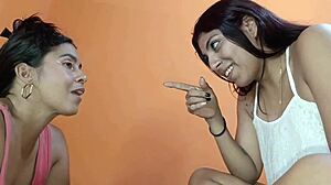 Homemade lesbian scenes with step-family