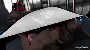 Asian cutie gets pounded by a black stud's huge cock