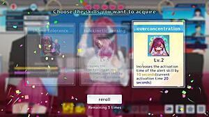 Uniformed detective Lina JK in a blindfold hentai game