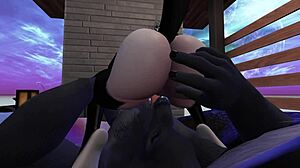 Cartoon porn with big tits and hardcore sex with a monster cock