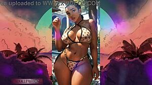 Beautiful anime girls in hot digital action