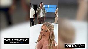 Wife Danielle Renae enjoys a 5-BBC gangbang with hubby