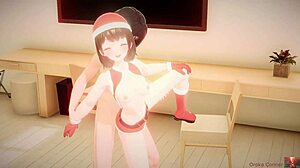 she wore christmas outfit on easter big tits asian japanese anime hentai 3d cartoon game mistake
