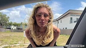 Tesla sex adventure with blonde beauty