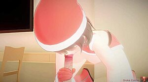 she wore christmas outfit on easter big tits asian japanese anime hentai 3d cartoon game mistake