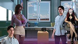 Apocalust ep 13 with big-titted milf in stockings outdoors. What’s she doing in public?