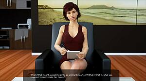 Beautiful women with large chests in animated porn movie