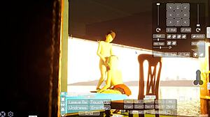 Animated video of a girl and a boy having sex in a hentai game