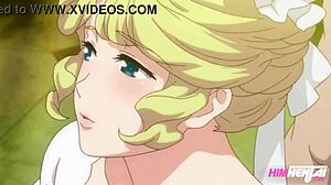 Big tits blonde maid gives great oral in anime
