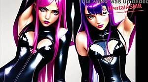 Cyber slut hentai baddies moaning loud in asmr style